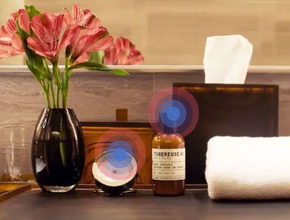 Seife, Produkte Badezimmer Hotel gegen Kundendiebstahl mit RFID Chips schützen